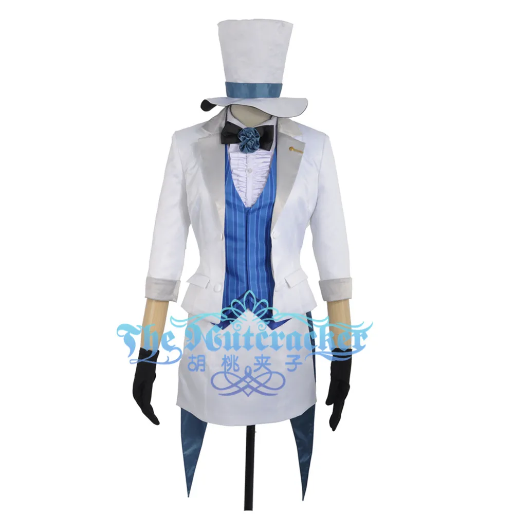 

Love Live! Eli Ayase Cosplay Costume Custom Made Blue Spriped Vest Magician Unawakened Skirt Suits Women Outfit Clothing Dress