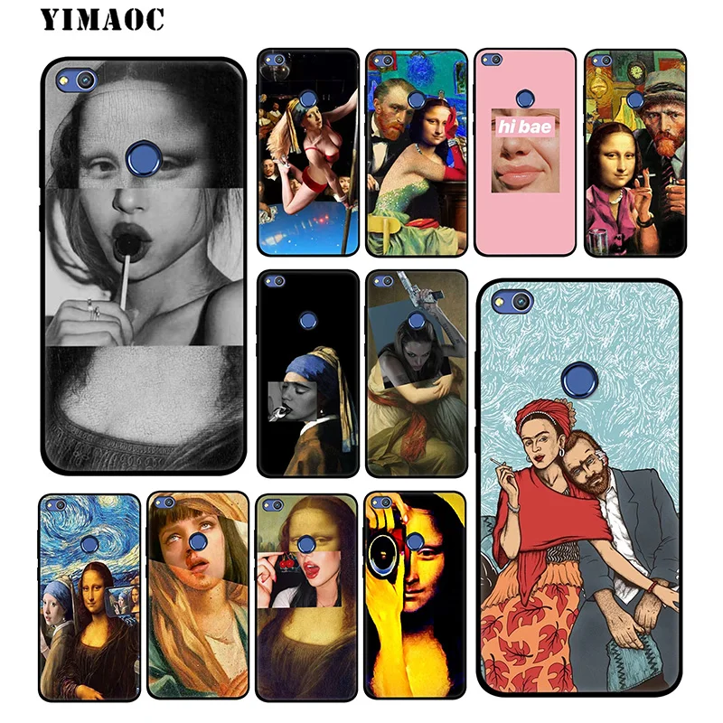 YIMAOC Mona Lisa Van Gogh мягкий чехол для huawei mate 20 10 P30 P20 Pro P10 P9 P Smart Z 2019 &amp Nova 3 3i Lite |