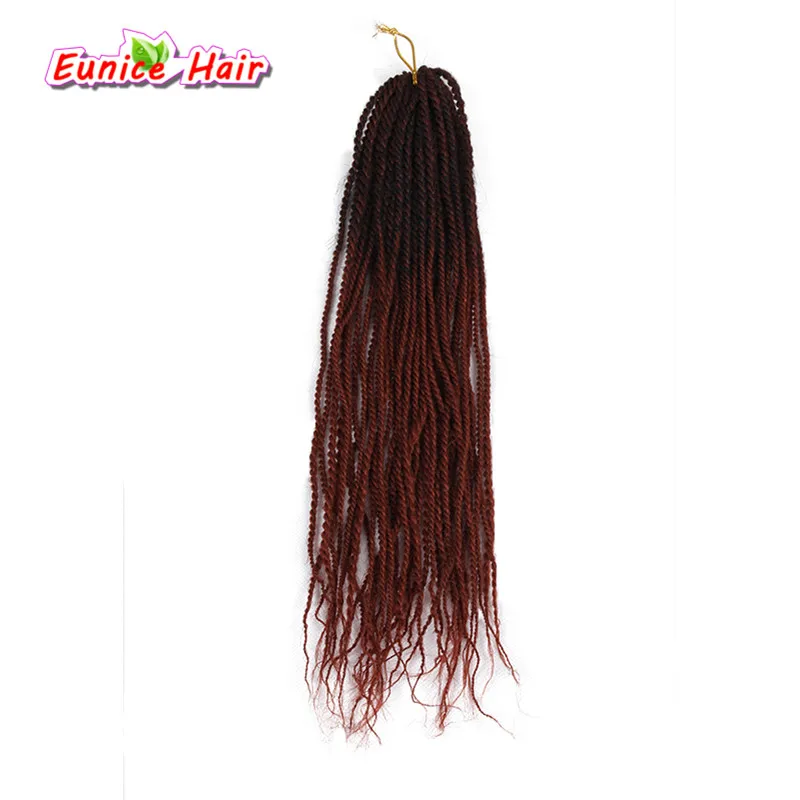 Ombre 18 ''30 Корни 75g химическое крючком косу волосы Сенегальский крутить