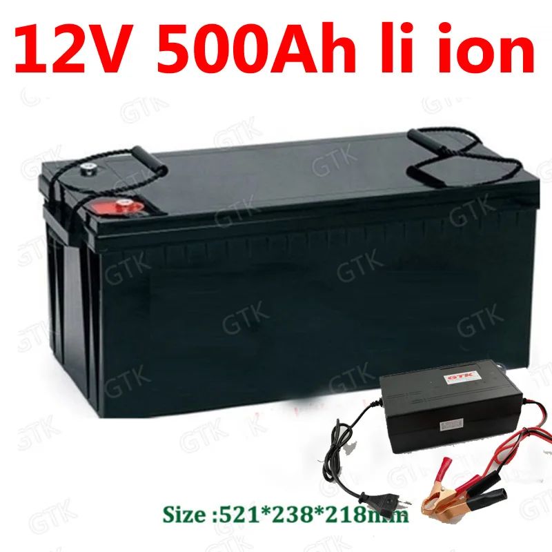 Водонепроницаемый 12 V 500AH литий-ионный аккумулятор для 2000 W солнечной системы golf cart EV домашний электрический источник AGV RV+ 20A зарядное устройство