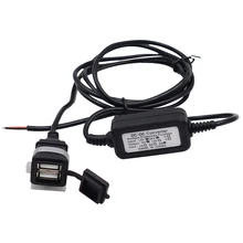 Chargeur universel à double Port USB en PVC 3A 15W, étanche à la poussière, adapté aux véhicules 12v-24v, bateau, moto, SUV, yacht, etc.