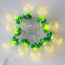 Светодиодный фонарь на батарейках 10 светодиодный/комплект желтая форма ананаса светодиодный Сказочный светильник для свадьбы украшение для рождественской вечеринки