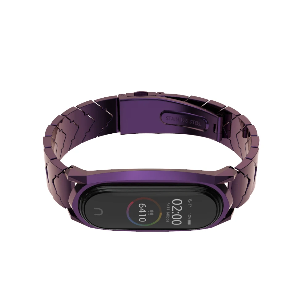  Mi band 4 Strap Metal Bracelet for Xiaomi Mi Band 4 3 Strap Screwless Stainless Steel MiBand 3 Wris - 33042829226