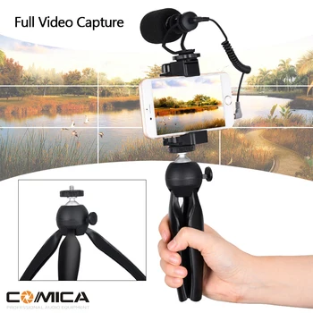 

COMICA Smartphone Video Rig with Cardioid Directional Video Mic Portable Microphone with Tripod for iPhone 5/5C/5S/6/6S/7/8/X
