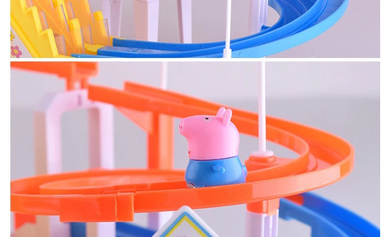 2018 горячие игрушки детям электрический вагон творческий мультфильм свинья восхождение Лестницы плагин двойной музыка Комбинации трек