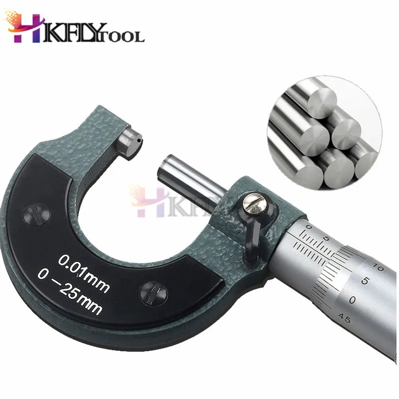 

Outside Micrometer 0-25mm/0.01mm Gauge Vernier Caliper Gauge Meter Micrometer Carbon Steel Measure Tools