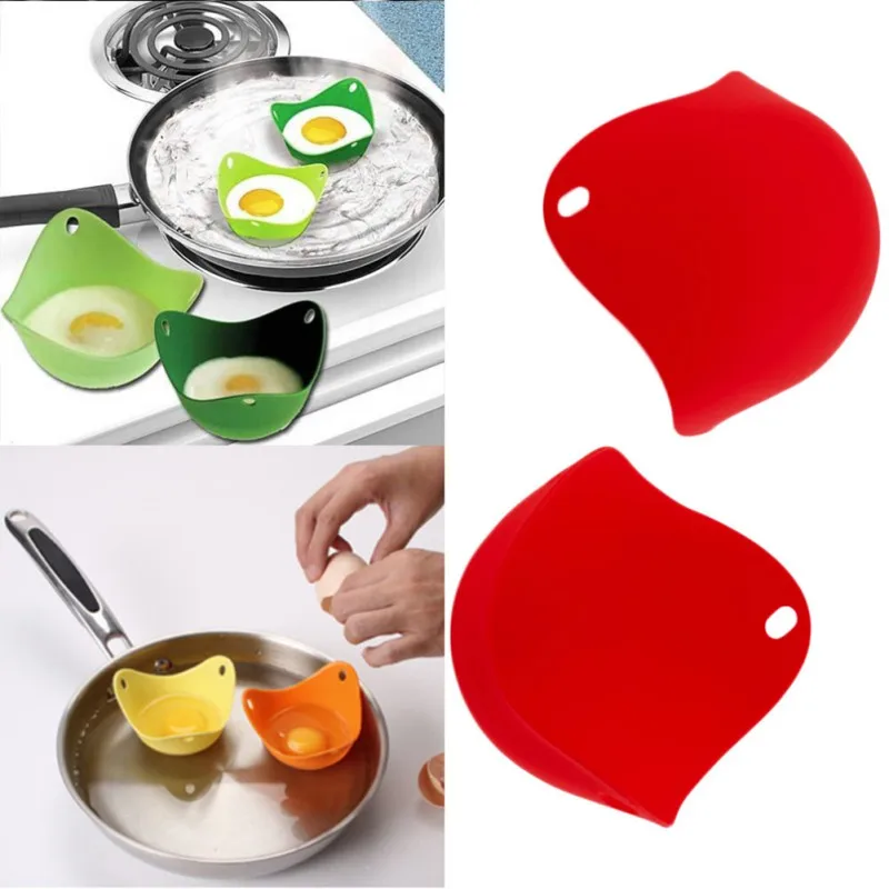

Egg Poacher Tray Fried Cooker Boiler Food-safe Silicone Nontoxic Kitchen Egg Tool