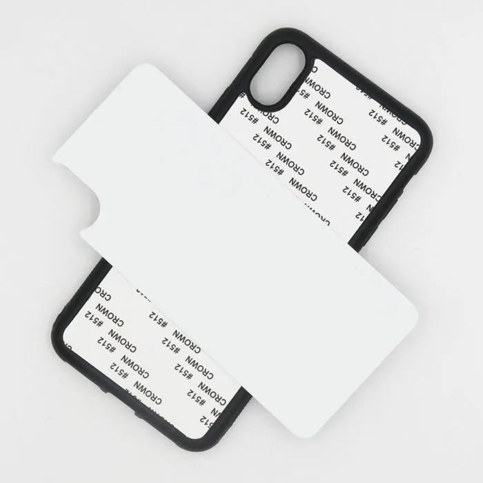 

Blank 2D Sublimation TPU+PC rubber Case for iphone 11 11 pro max 7 8 8 plus X xr xs max with Aluminum Inserts free shipping