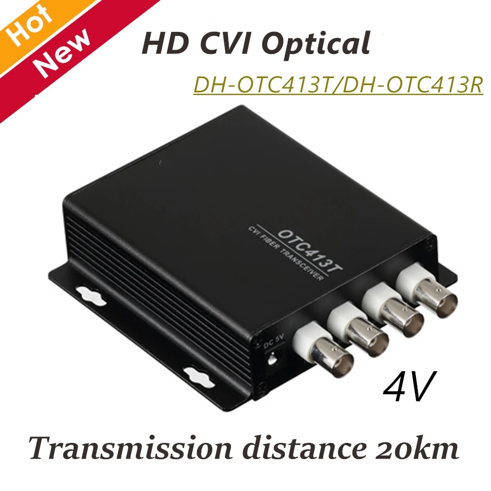 

DH 4V HD CVI Optical DH-OTC413T DH-OTC413R 720P Transmission 20KM Video Optical Transmitter & Receiver for CCTV Accessories