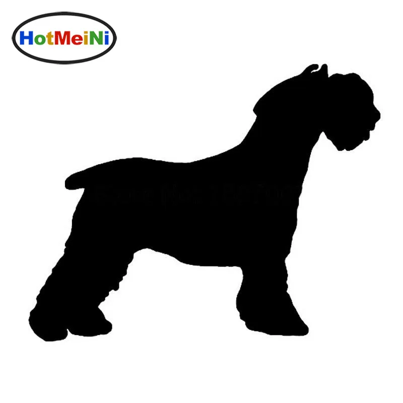 

HotMeiNi Car Styling SCHNAUZER Dog Car Sticker Cartoon Pet Dog Car Stickers And Decals Black Silver 12*8CM