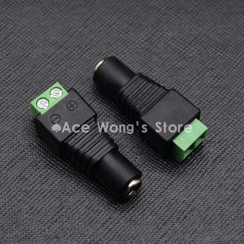 

10pcs CCTV Camera 5.5 x 2.1mm DC Power Cable Female Plug Connector Adapter Jack
