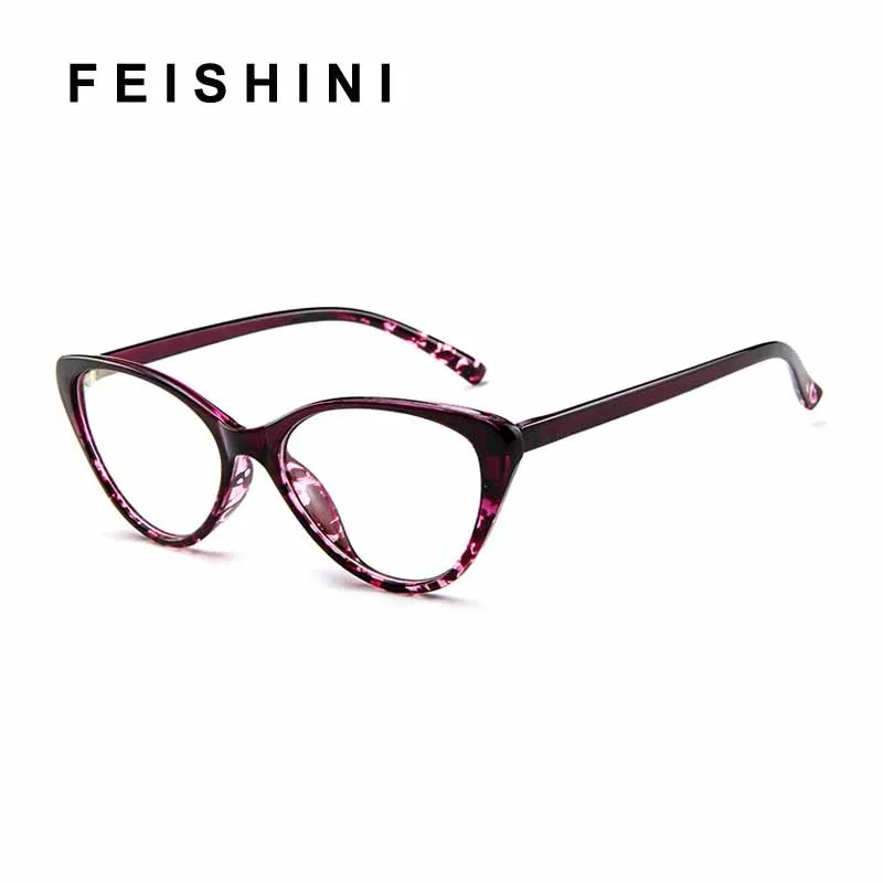 2019 Spectacle frame Black Cat Eye Glasses Frame Women brand Clear Lens Eyewear frames Ladies Myopia Nerd Red eyeglasses frame