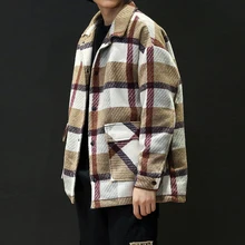 Мужской Тренч цвета хаки,, зимнее шерстяное пальто в клетку, мужская мода, однобортный пиджак, большой размер 5XL, красные пальто#3093