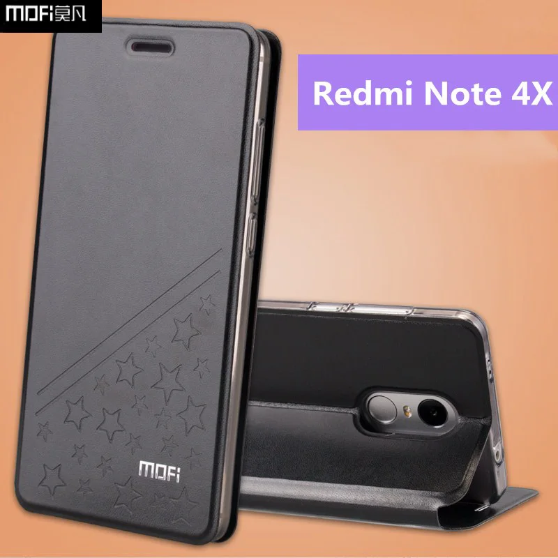 xiaomi redmi note 4x 4 X Case Mofi Flip PU Leather Stand