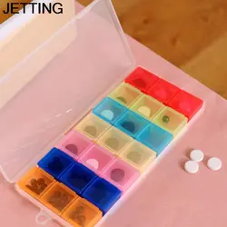7 Дней Pill Медицина pill box Многоцветный контейнер для медицины планшеты пиллбокс Диспенсер Организатор случае 21 отделение