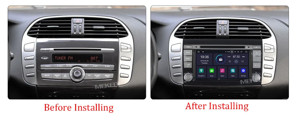 MEKEDE Android 9,0 2 Din Автомобильный мультимедийный видео плеер gps навигации для Fiat/Bravo 2007 2008 2009 2010 2011 2012 ips экран