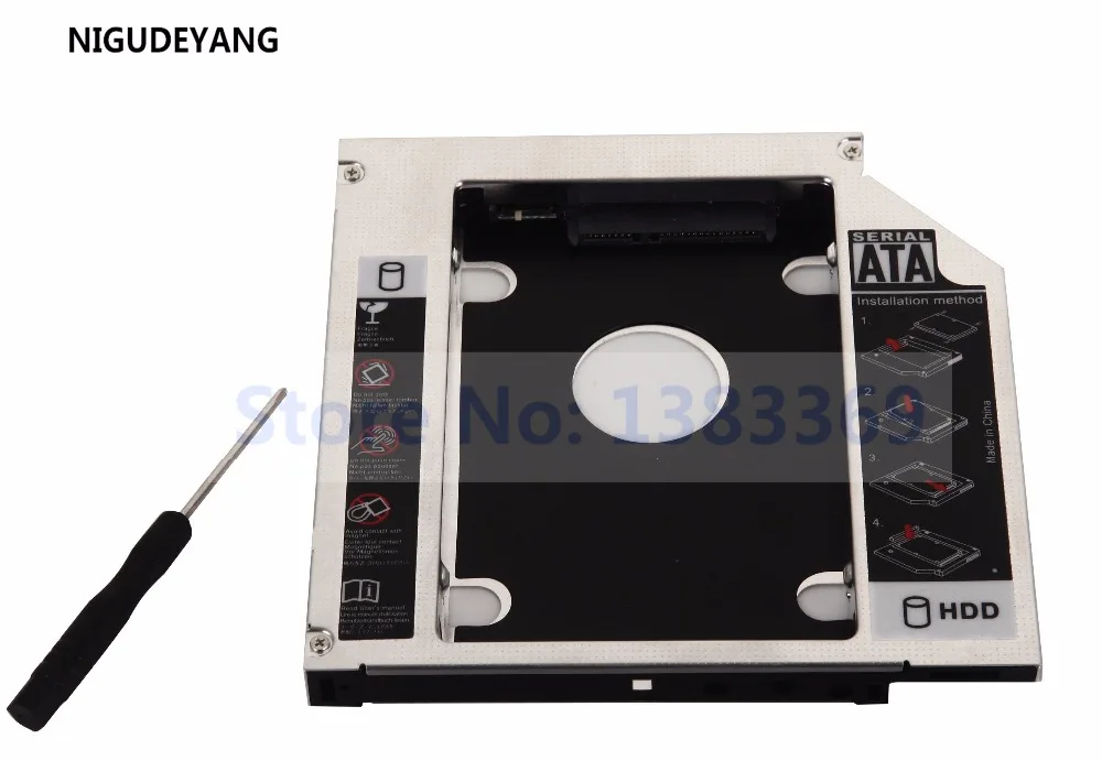 NIGUDEYANG 2 5 &quotSATA 2nd 12 7 мм жесткий диск SSD Optical Bay Caddy адаптер лоток для HP EliteBook 8460w 8560w