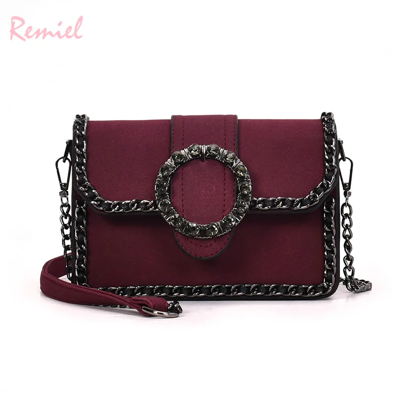 

Retro Fashion Lady Small Square bag 2018 New Quality PU Leather Women's Designer Handbag Diamond Chain Shoulder Messenger bags