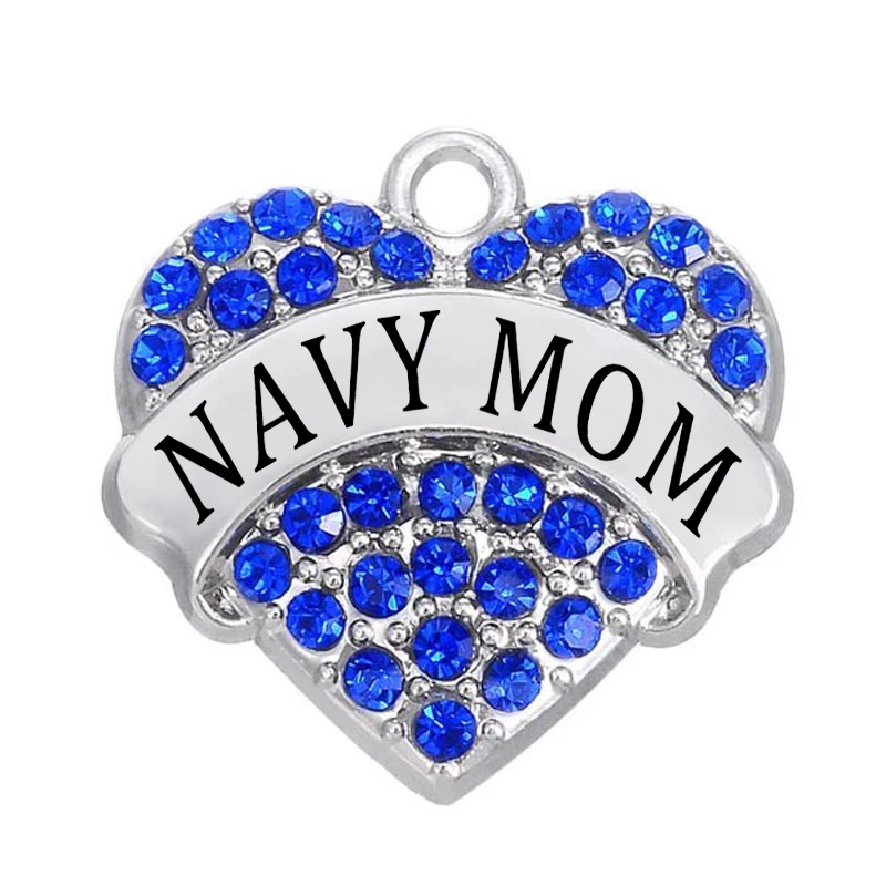 20 pieces/lot Material Alloy Rhodium Plated Jewelry Making Diy Navy Mom