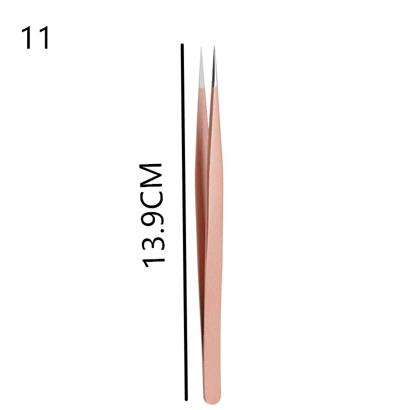 1 шт. Профессиональный антистатический антикоррозийный Пинцет для ресниц из нержавеющей стали Супер жесткий инструмент для наращивания ресниц