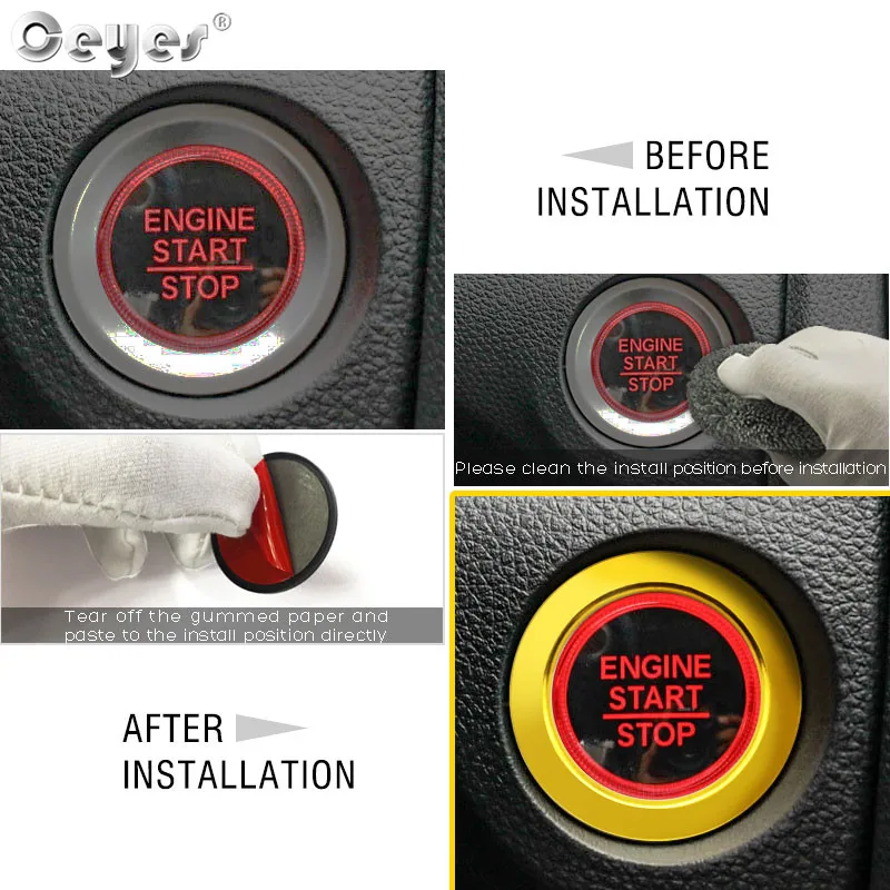 Car Start Engine Button Key Ring for CIVIC (28)