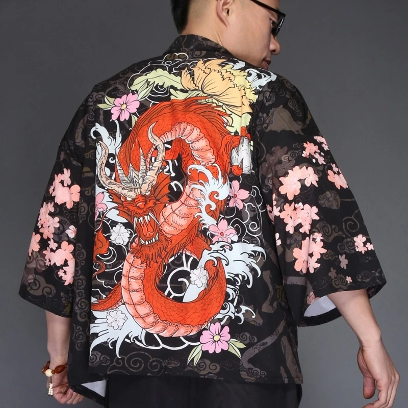 Yukata haori, мужское японское кимоно, кардиган, мужской костюм самурая, одежда, кимоно, куртка, мужское кимоно, рубашка yukata haori TZ2007