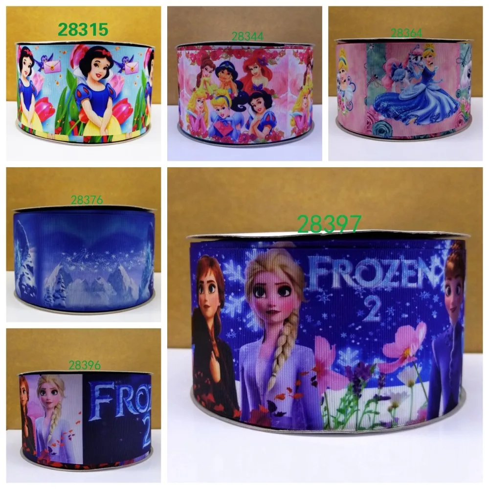 

Free shipping 50 yard cartoon printed grosgrain ribbon 28397