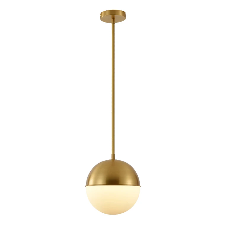 

American Full copper Pendant lights Single head Pendant lamps Living room Bedroom Dining room Droplight E27 LED Lighting fixture
