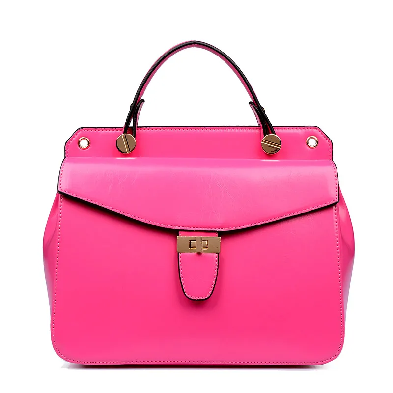 Women Envelope Shoulder Bags 2017 Hot Women Tote Bags PU Leather Fashion Bag Elegant Preppy Style Lady Handbags Hot Pink ST9340