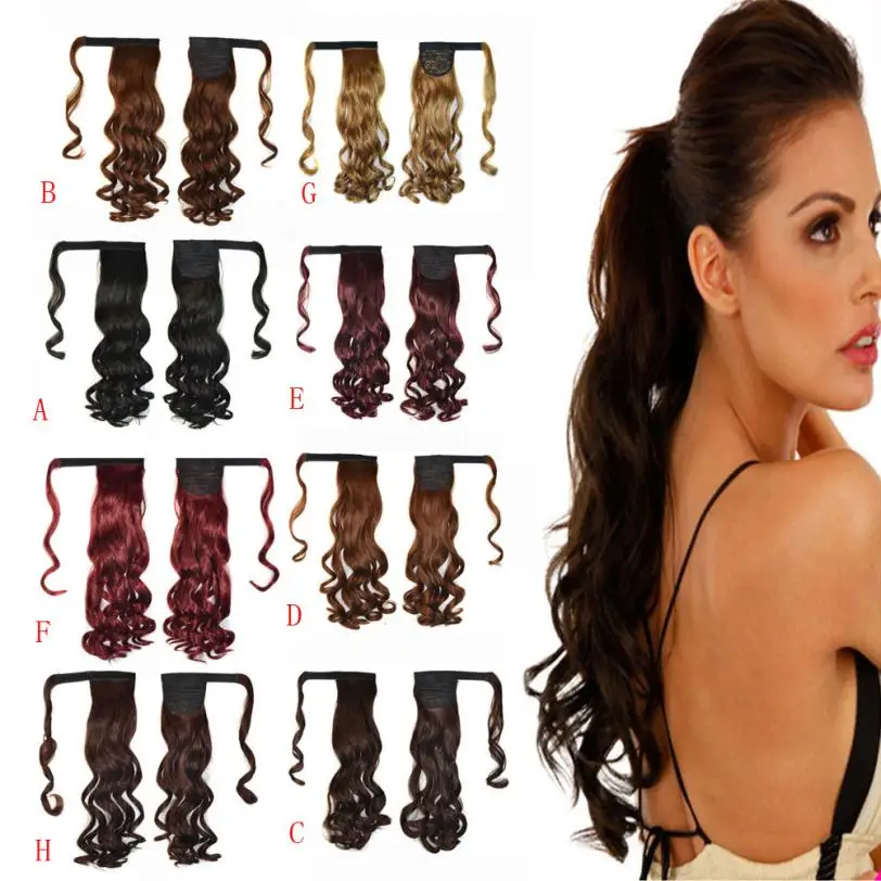 

Hot New Real New Clip In Human Hair Extension Curly Pony Tail Wrap Around Ponytail Oct 27