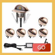 QACA Outdoor Deck Lights In Ground LED Lamps for Walkway, Garden Yard, Driveway, Pool Area, Paths B109