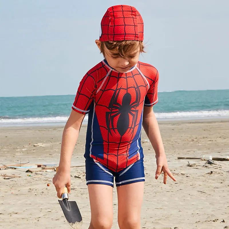 

Children's Swimwear Baby Boy Swimsuit For Kids Bikini Bathing Suit 2019 Chosen Yards Spider Man Surfing 1 5 Meters Polyester