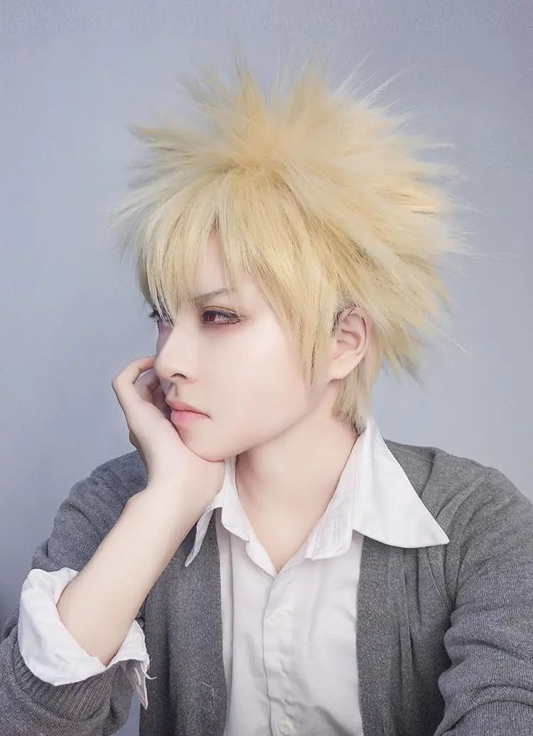 Моя геройская Академия Bakugou Katsuki Bakugo короткие льняные светлые термостойкие Baku no