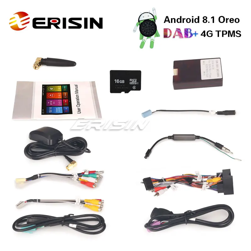 Best Erisin ES2883C 8" New Android 8.1 Car Radio DAB+ 4G Wifi GPS DVR System for Benz CLK Class W209 W203 5