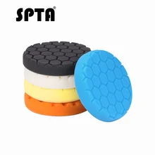 SPTA Автомобильная полировальная губка моющаяся " 5" " 7" полировальная Подушка самоклеющаяся высокая плотность импортная губка полировальная подушка