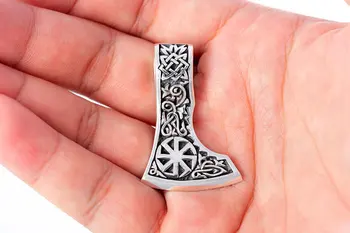 

Slavic pendant necklace fashion Kolovrat Axe amulet jewelry 30pc