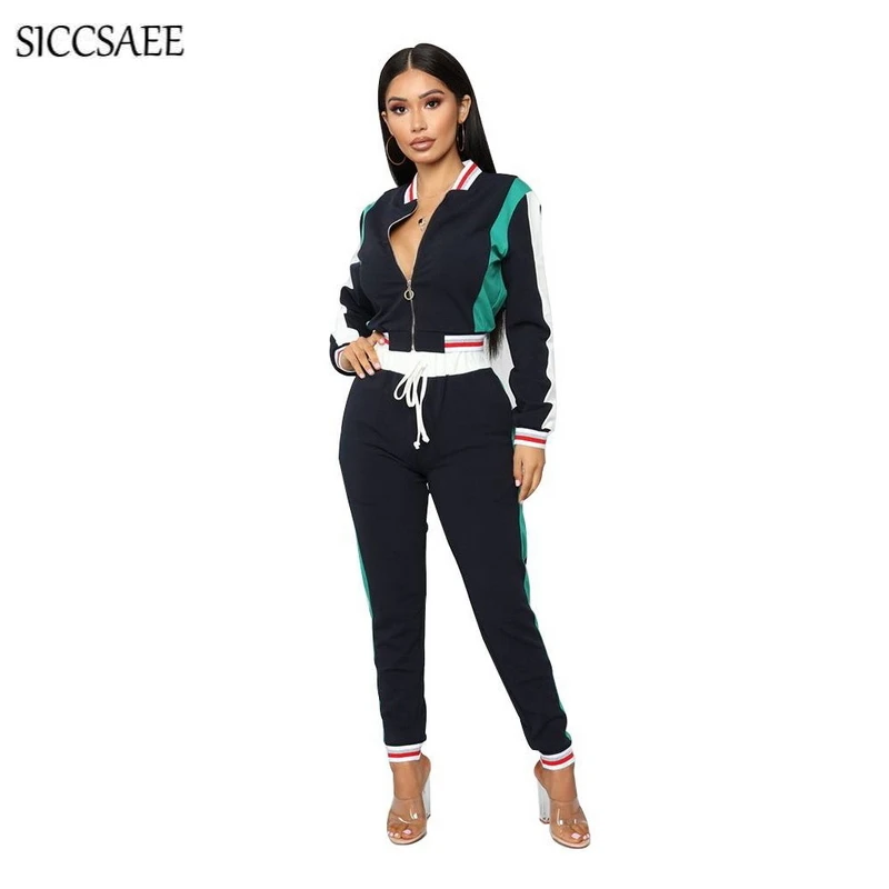 

Tracksuit For Women Patchwork Cardigan Sweatsuit Set Two Piece Set Ensemble Femme 2018 Autumn Winter Casual Outfits Activewear