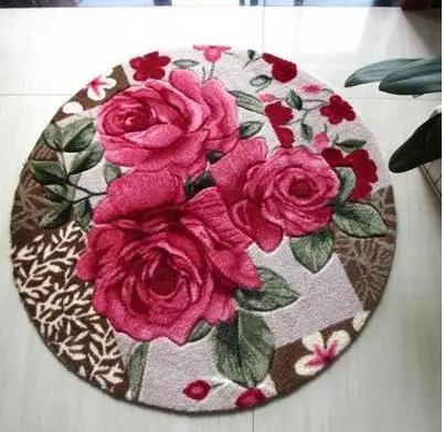 LIURomantic Цветочные комнатные коврики сладкие розы печати ковры гостиная современный, дизайнерский потертый стиль цветок ковер декоративный - Цвет: Бургундия