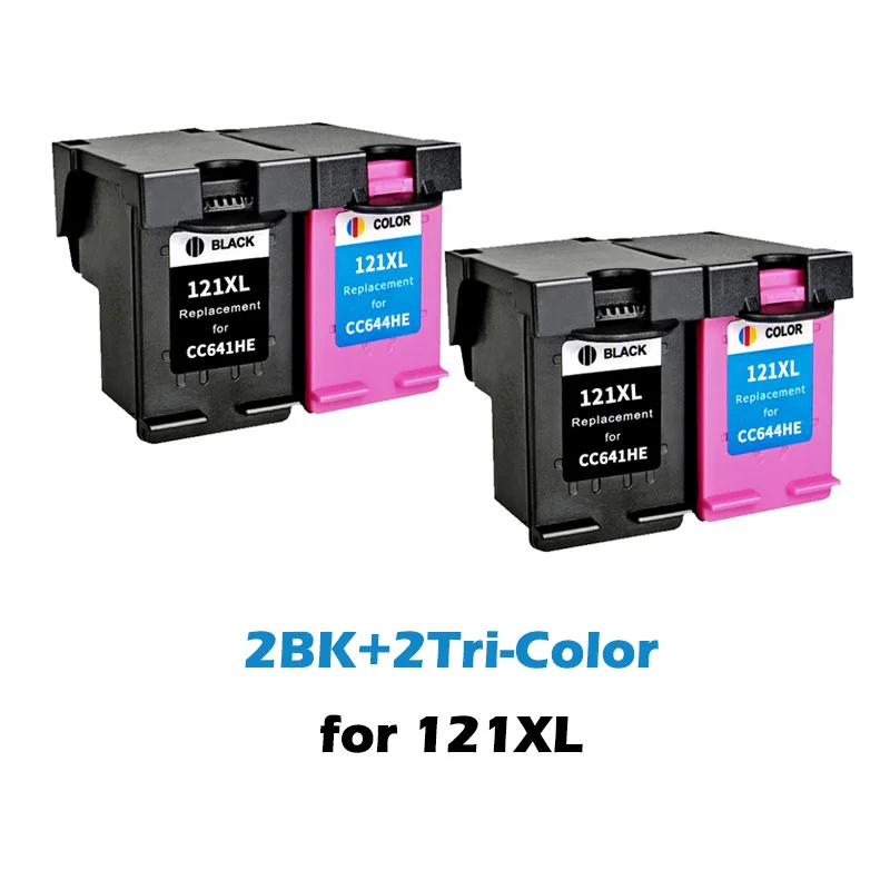 2020 4Pcs compatible ink cartridge For HP 121 Deskjet D2563 F4283 F2483 F4213 F4583 printers HP121 121XL | Компьютеры и офис