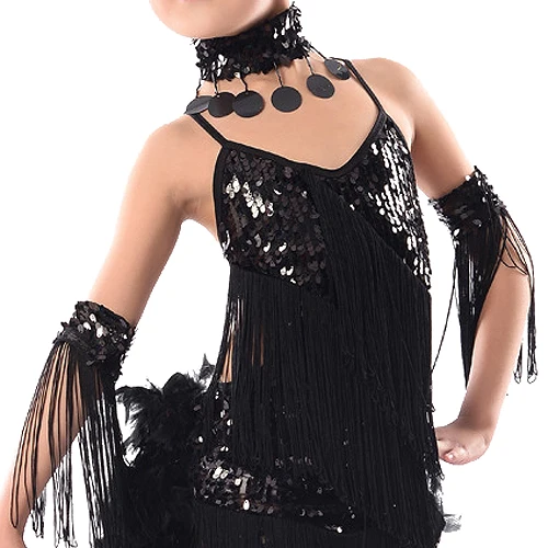 Hot Children Kids Sequin Feather Fringe Stage Performance Competition