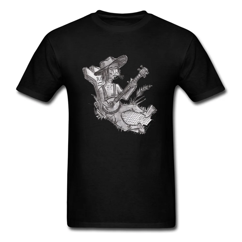 Tops Shirts Banjo Boy Autumn 2018 Fashion Print Short Sleeve Pure Cotton Crew Neck Male T Shirts Print Tops T Shirt Banjo Boy black