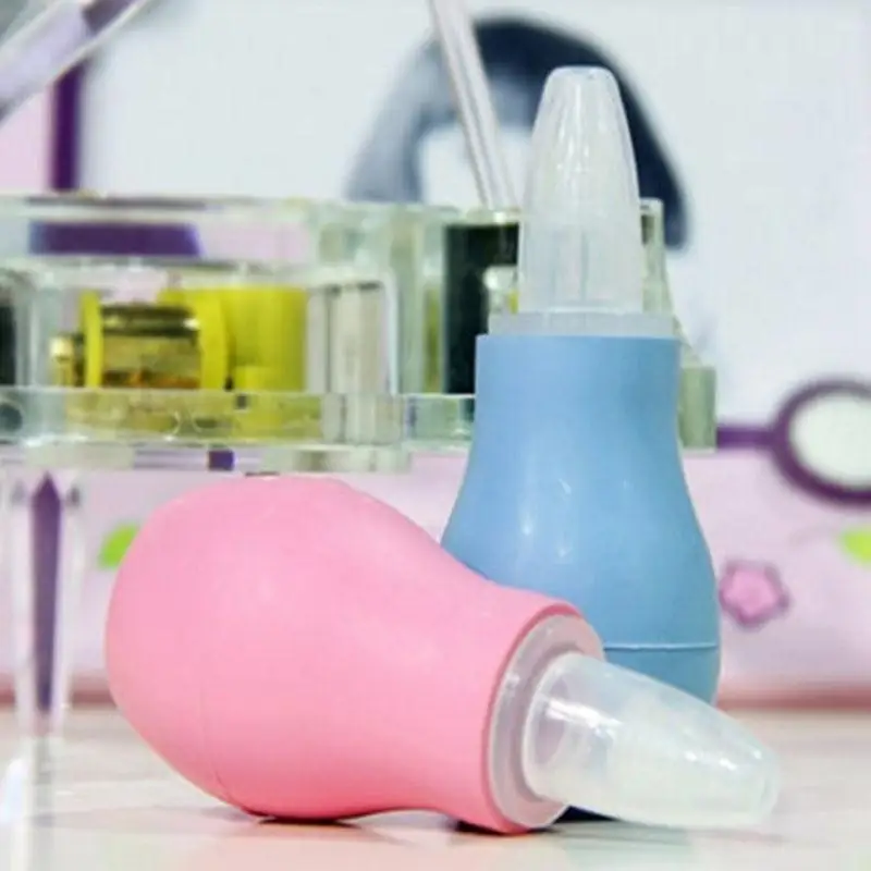 

Portable Baby Nasal Aspirator Vacuum Sucker Silicone Baby Nose Mucus Snot Cleaner Pump Random Color