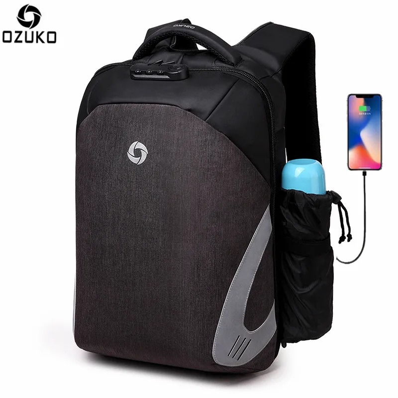 

OZUKO Multifunction Backpack Men&Women Anti Theft 15.6 Inch Laptop Backpacks for Couple Teenager School Bag Male Travel Bag USB