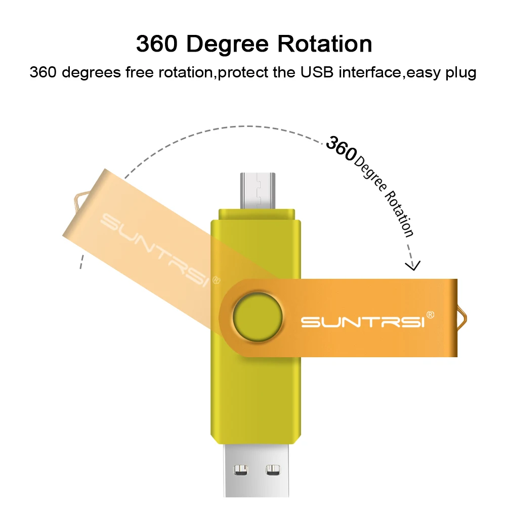 Suntrsi USB флеш-накопитель 64 ГБ высокоскоростной OTG Флешка USB флешка OTG реальная емкость Флешка 4 ГБ 8 ГБ 16 ГБ 32 ГБ