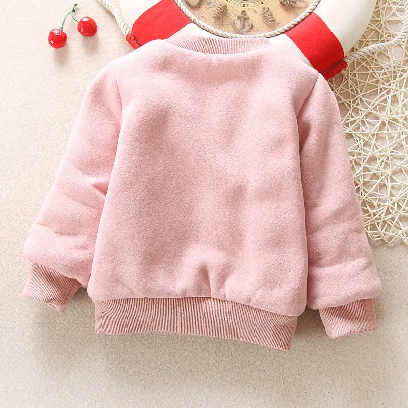 Зимний свитер для маленьких девочек; повседневные плотные бархатные теплые свитера для новорожденных мальчиков; Рождественская одежда для маленьких девочек