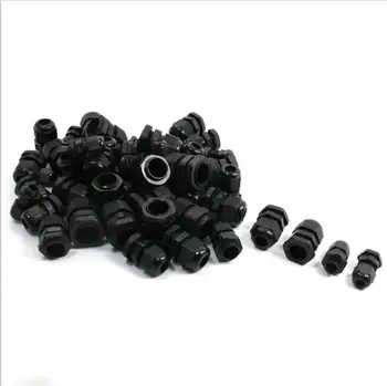 

100 PCS Black PG13.5 Water Resistance Cable Gland Fixing Connector Joints Fastener