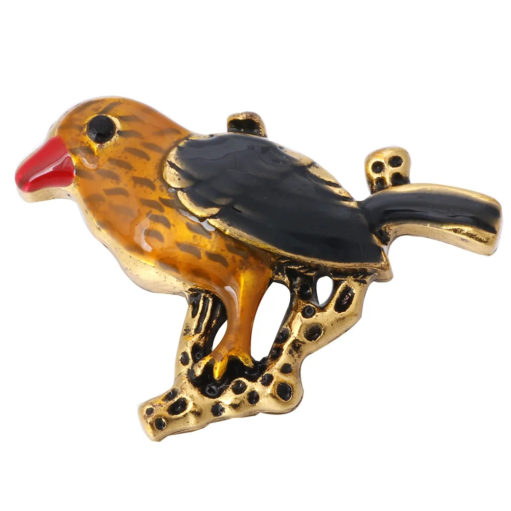 

10pcs/lot New Gold Snap Button Jewelry Oil Painting Bird Snaps Button for Animals Fit 18mm Snap Bracelet Bangle for Women Men