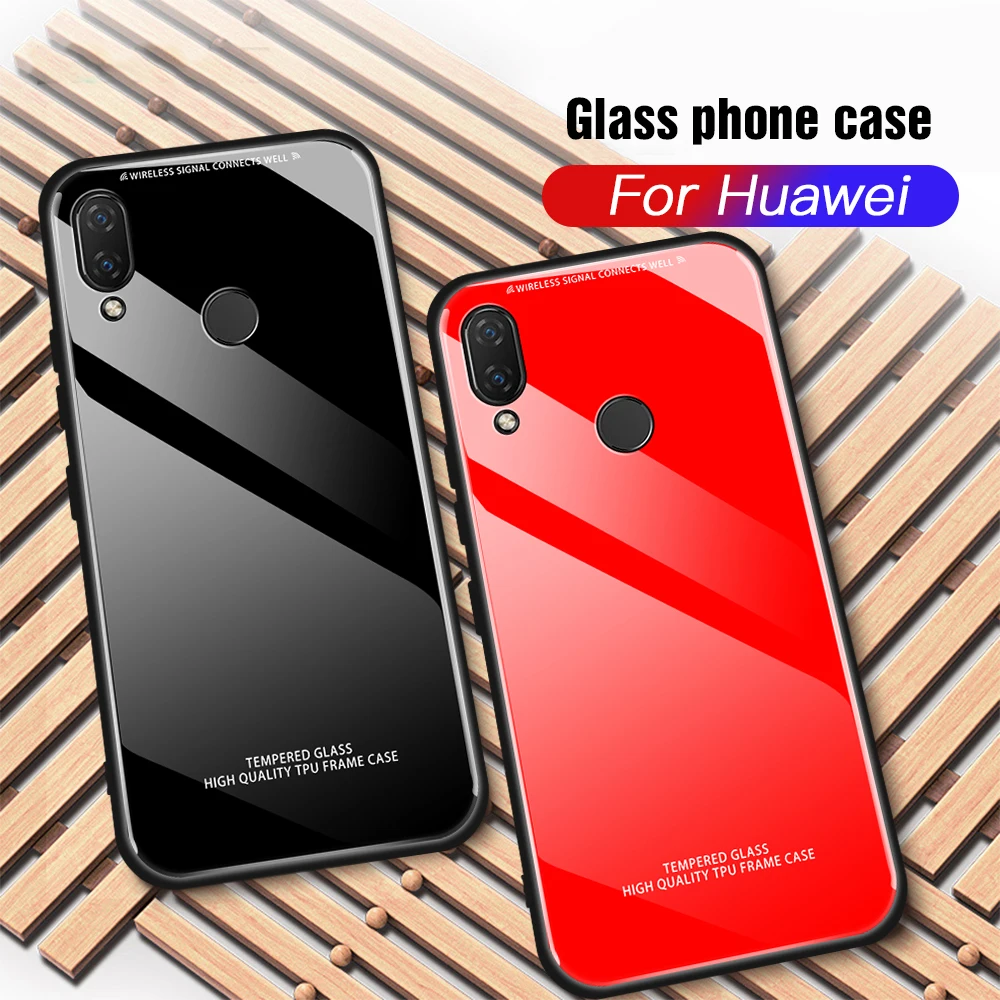 

Luxury Tempered Glass Case for Huawei P Smart 2019 P30 Pro Mate30 Honor 10 20 Lite 10i 20i 10lite 20lite Back Glass Cover Coques