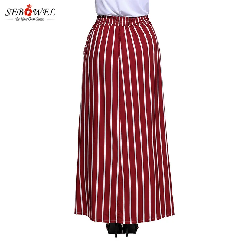 Burgundy-Striped-Maxi-Skirt-LC65037-3-4