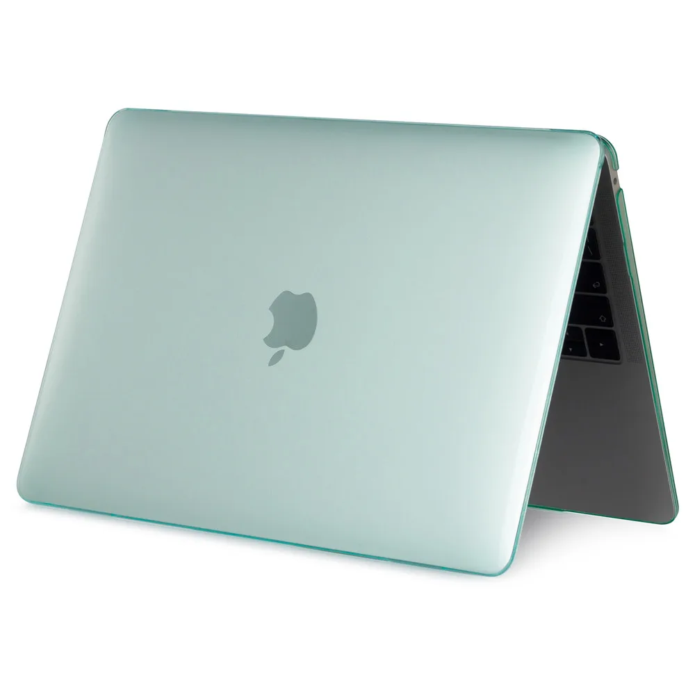 Прозрачный чехол с сенсорной панелью для Apple Macbook Air Pro retina 11 12 13 15 чехол для ноутбука для Mac 13 дюймов A2159 - Цвет: Crystal Green